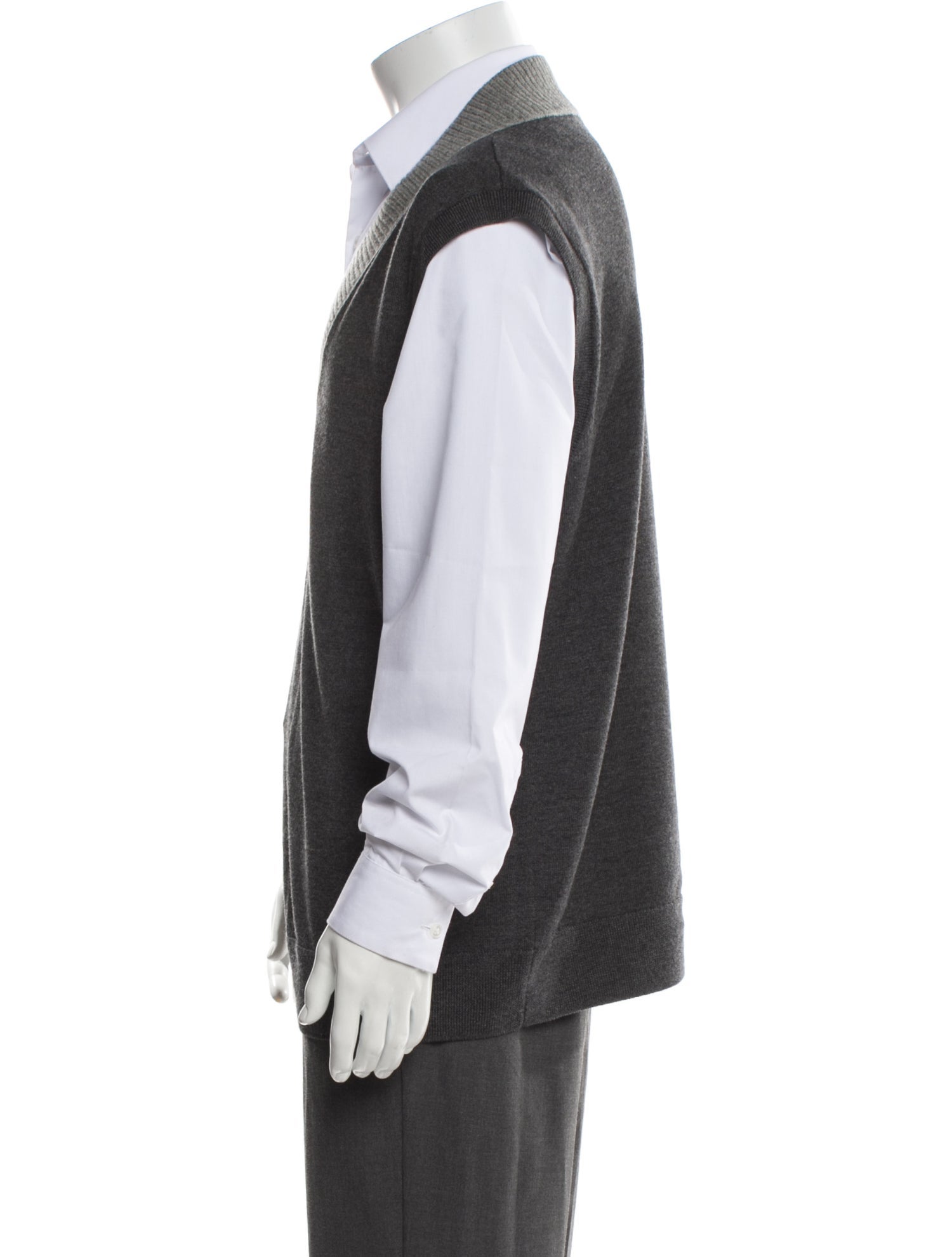 Dries Van Noten Merino Wool V-Neck Sweater Vest